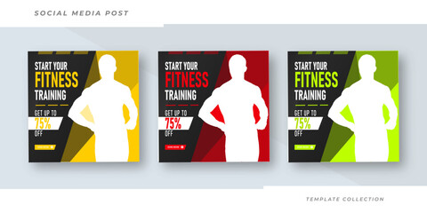 Flyer: Boost fitness with expert male trainers - perfect for gyms and  workshops. from Pikwizard