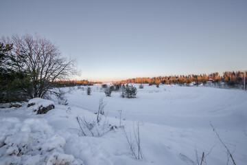 A frozen lake