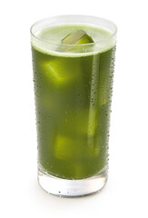 copo com suco verde detox - suco detox com gelo