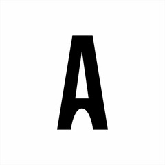 Simple letter A vector logo design with bridge concept.