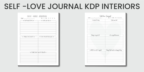 Self-love Journal 2023-2024 KDP interior designs