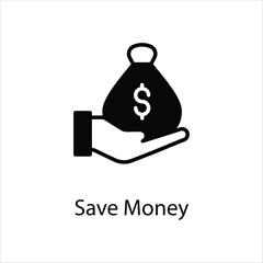 Save Money icon vector stock