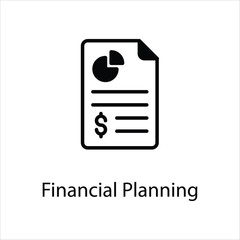 Financial Planning icon vector stock