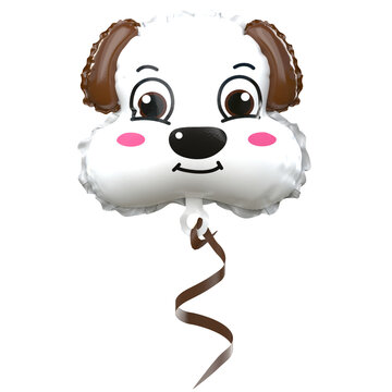balloon dog cute animal cartoon character 3d illustration