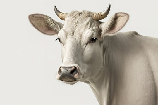 AI image of domestic cow in studio