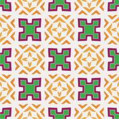 Obraz premium Seamless vector background with repeat pattern.Abstract ethnic rug ornamental seamless pattern.Perfect for fashion, textile design, cute themed fabric, on wall paper, wrapping paper and home decor.