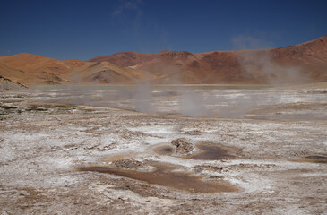 The fumaroles of the Galan Volcano in the Puna Argentina