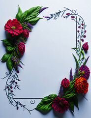 Hintergrund Blumen Rahmen