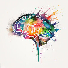 Gehirn Gedankenexplosion. Generative AI