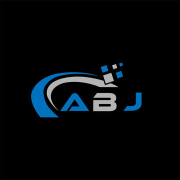 ABJ letter logo design on black background. ABJ creative initials letter logo concept. ABJ letter design. ABJ letter design on black background. ABJ logo vector.
