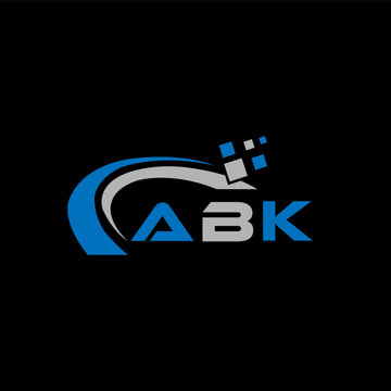 ABK letter logo design on black background. ABK creative initials letter logo concept. ABK letter design. ABK letter design on black background. ABK logo vector.

