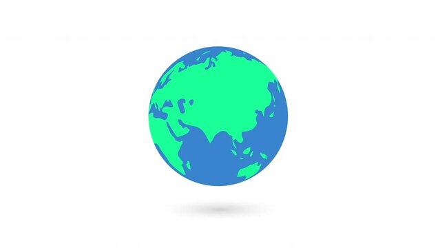 Globe earth rotating animation.