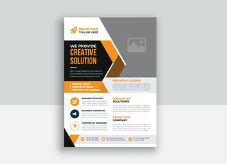 Creative Marketing Agency flyers, corporate flyer design template, creative flyer design, Flyer brochure cover design template in A4 size