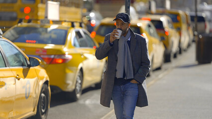 Afro-american man in the streets of New York - travel photography