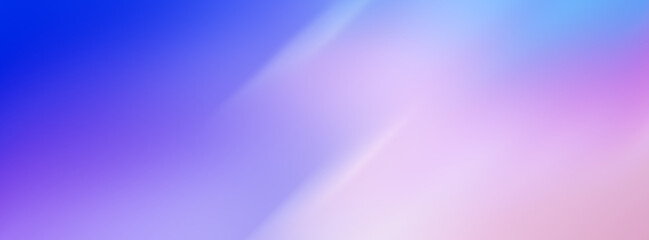 Long banner. Pale blue and pink blurred watercolor background to advertise cosmetic products. Gradient.