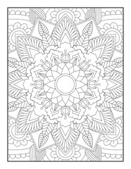 Vector abstract mandala pattern.  Coloring book Lace pattern The tattoo. mandala coloring pages. Adults Mandala Coloring Page for KDP Mandala. Coloring Page. Coloring page mandala background.