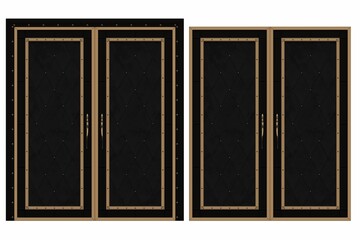 Fototapeta premium interior doors isolated on white background, interior furniture, 3D illustration, cg render