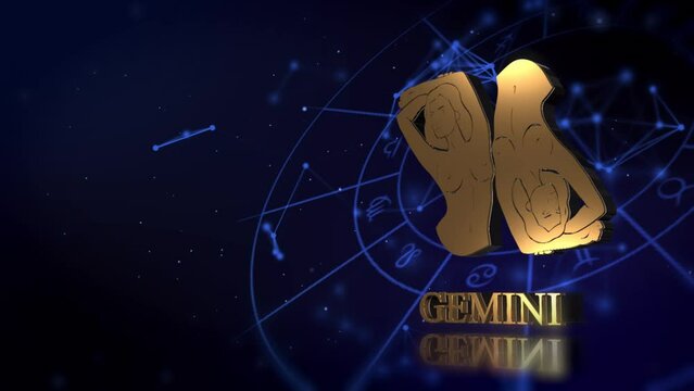 olden Gemini Horoscope zodiac background