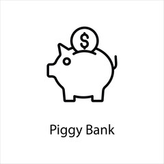 Piggy Bank icon vector stock
