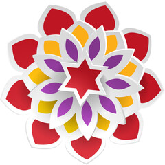 Multicolored mandala, Arabic style