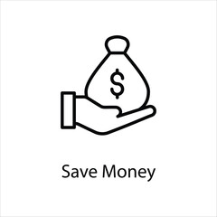 Save Money icon vector stock
