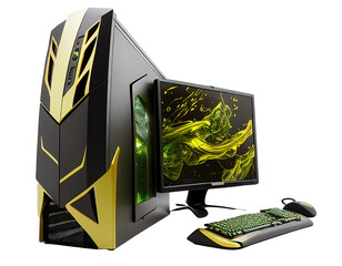 monitor and computer