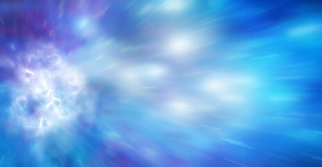 blue abstract radial motion and energy explosion background