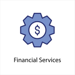 Financial Services icon vector stock