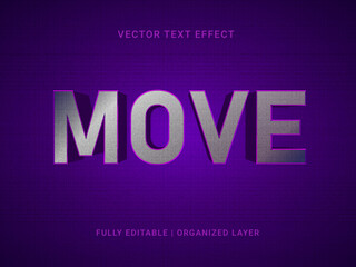 Move fully editable premium vector text effect