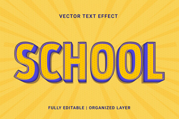 School fully editable premium vector text effect