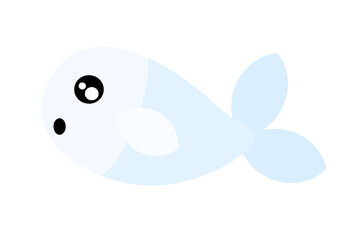 Niebieska animowana ryba ilustracja