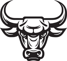 Bull head logo icon Vector illustration, on a white background, SVG