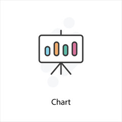 Chart icon vector stock