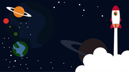 Fototapeta na wymiar Background illustration graphic vector of space. Perfect for presentation