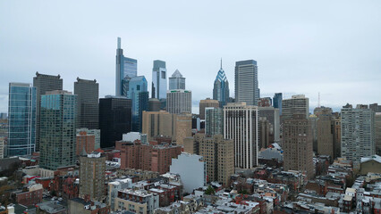 Fototapeta na wymiar City center of Philadelphia - aerial view - drone photography