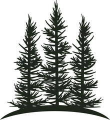 vector forest fir trees