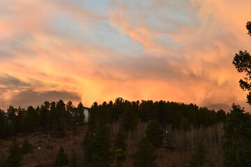 sunset in the colorado rocky mountains