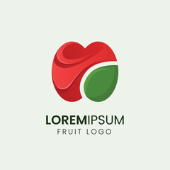 Modern Gradient Apple Logo Design Template
