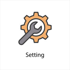 Setting icon vector stock