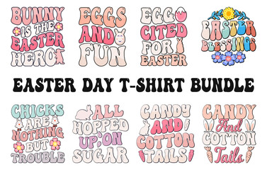 Easter day t-shirt design Bundle, Bunny easter day colorful tshirt set, Happy easter day t shirt design vector