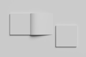 Blank Square Magazine Mockup