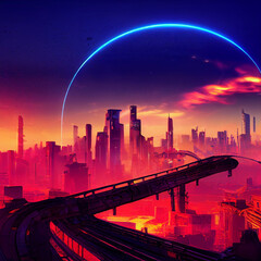 science fiction city