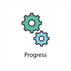 Progress icon vector stock