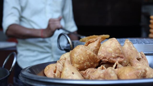 Samosa indian street food fried 