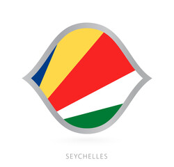Seychelles national team flag in style for international basketball competitions.