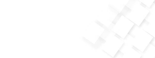 Abstract background with white and gray color technology modern background design . Geometric background with squares in bright light with soft shadows as pattern. Template for branding business .