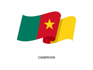 Cameroon flag vector. Cameroon flag on white background. Vector illustration eps10