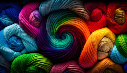 Rainbow Dreams: A Colorful Assortment of Yarns for Knitting and Crochet