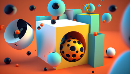 ladybird with geometric figures