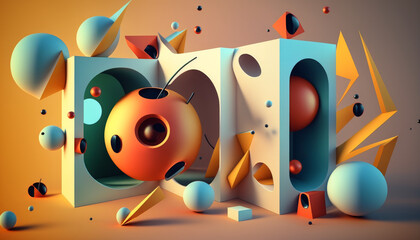 ladybird with geometric figures